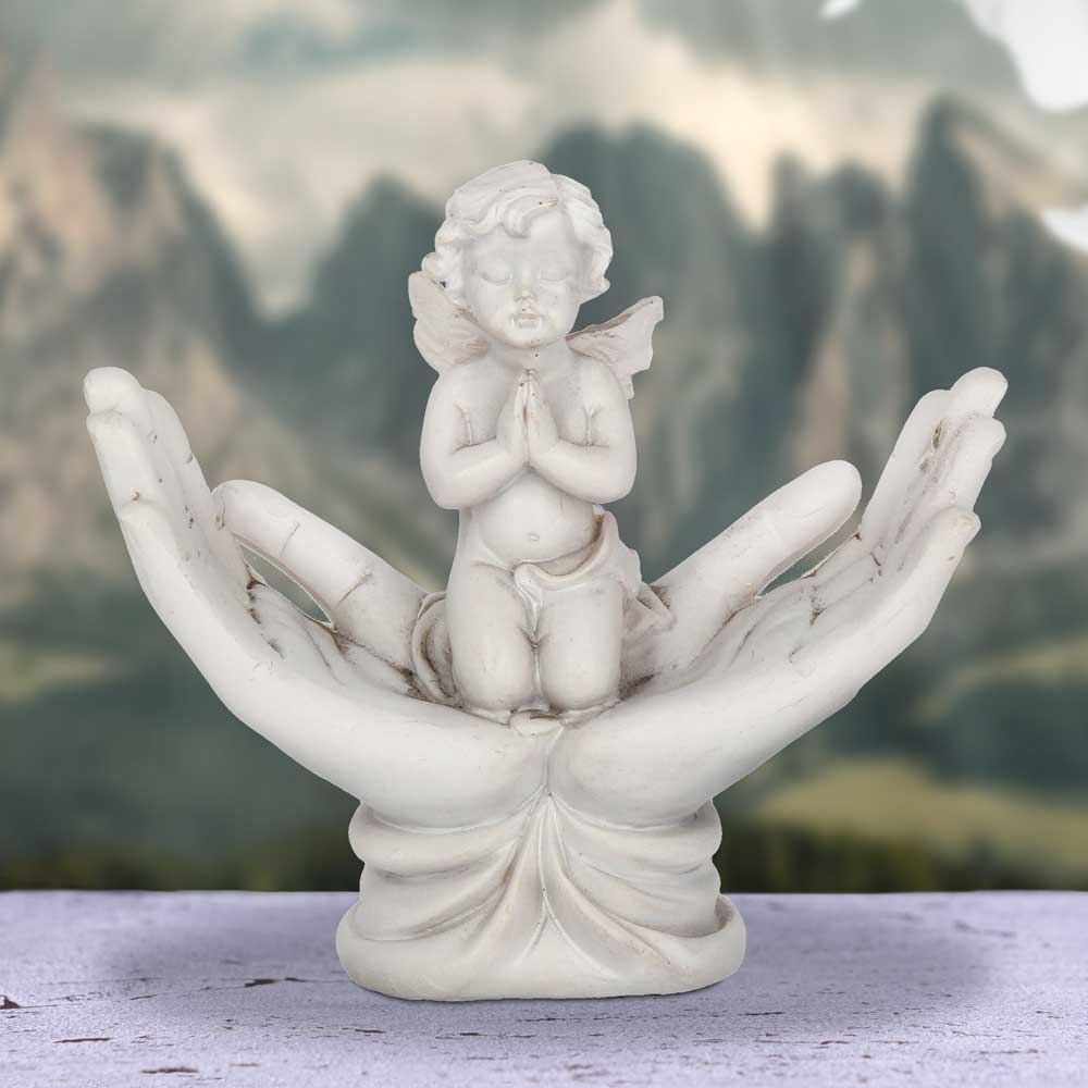 Raised To Heaven Cherub Figurine 11cm 7