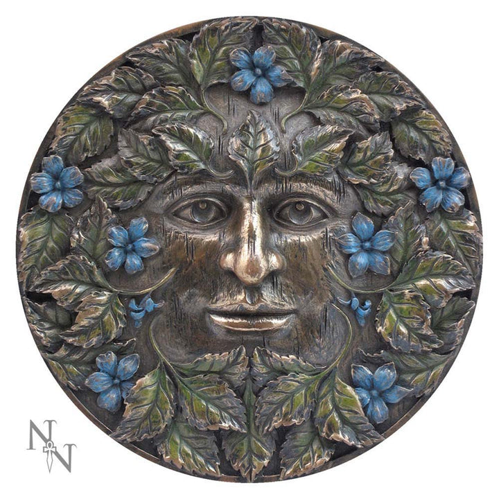 Bronzed Beltane Tree Spirit Wall Plaque 14.5cm