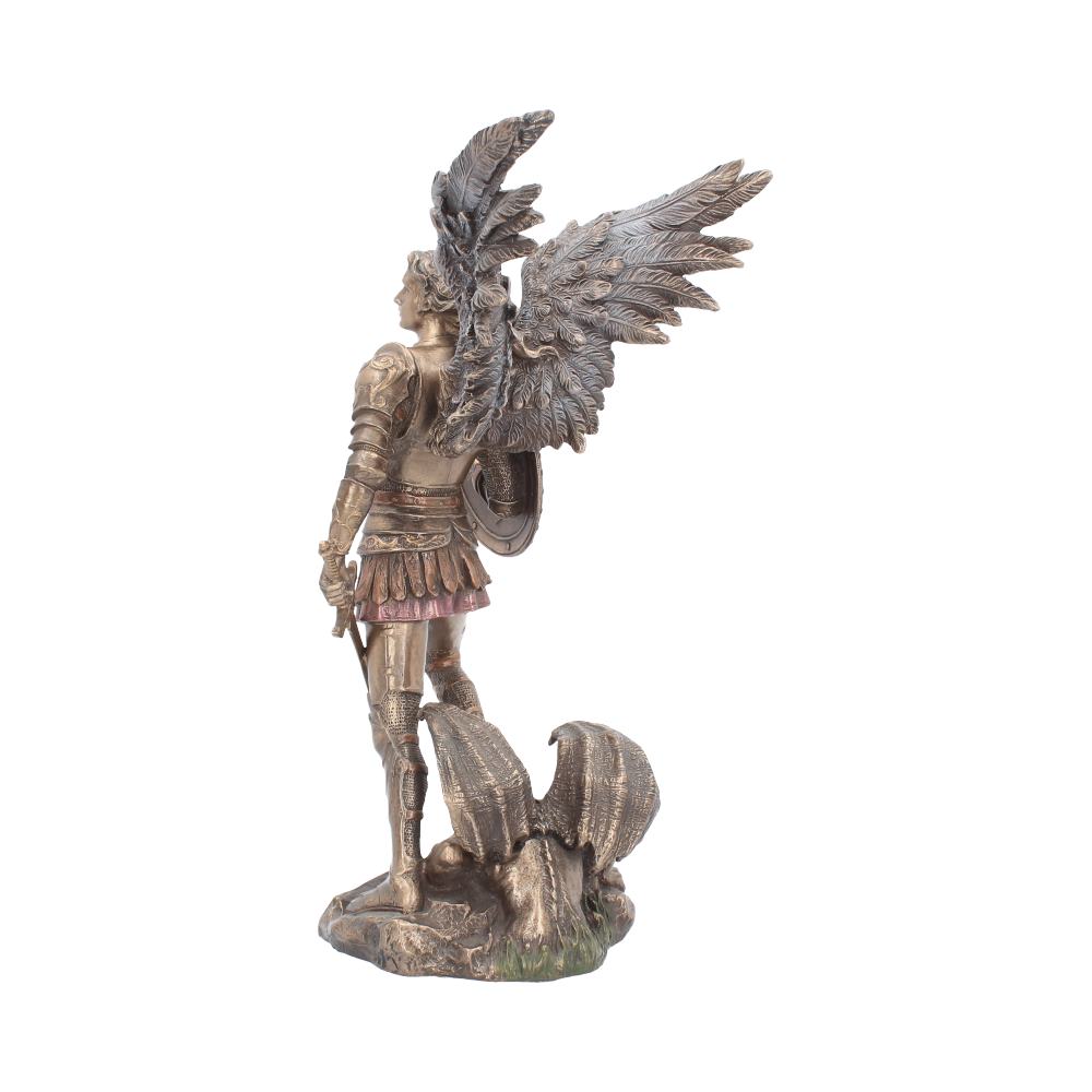 Bronzed Archangel Michael Religious Figurine 33cm 3