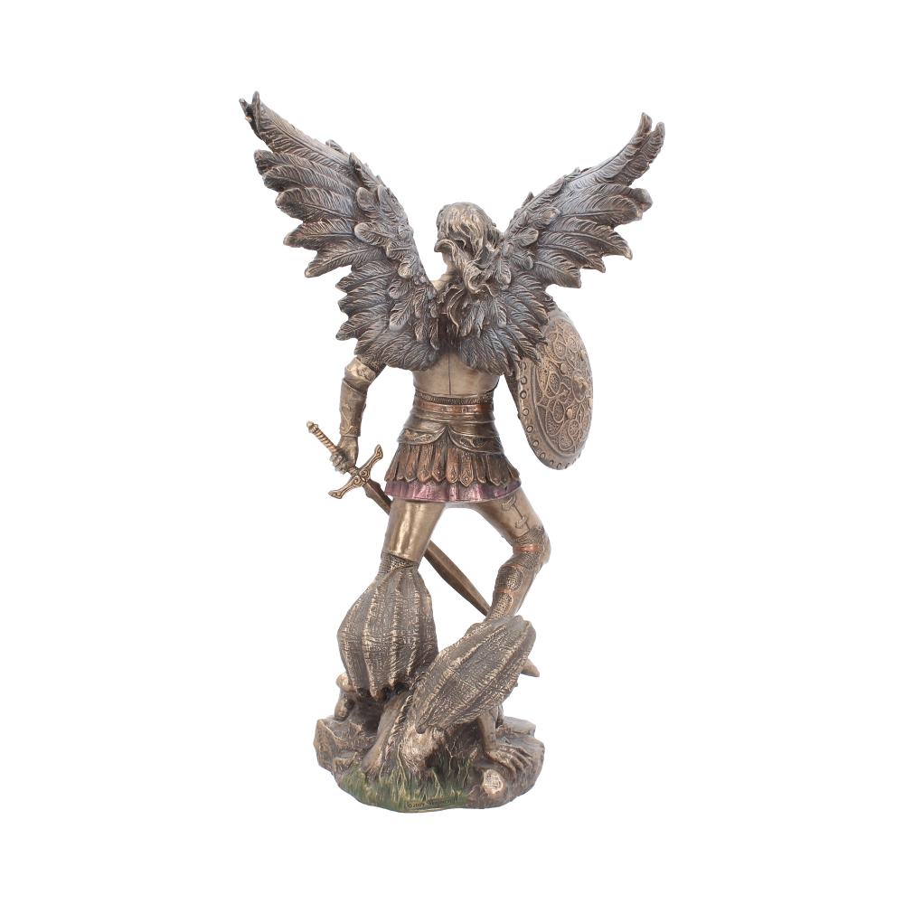 Bronzed Archangel Michael Religious Figurine 33cm 4