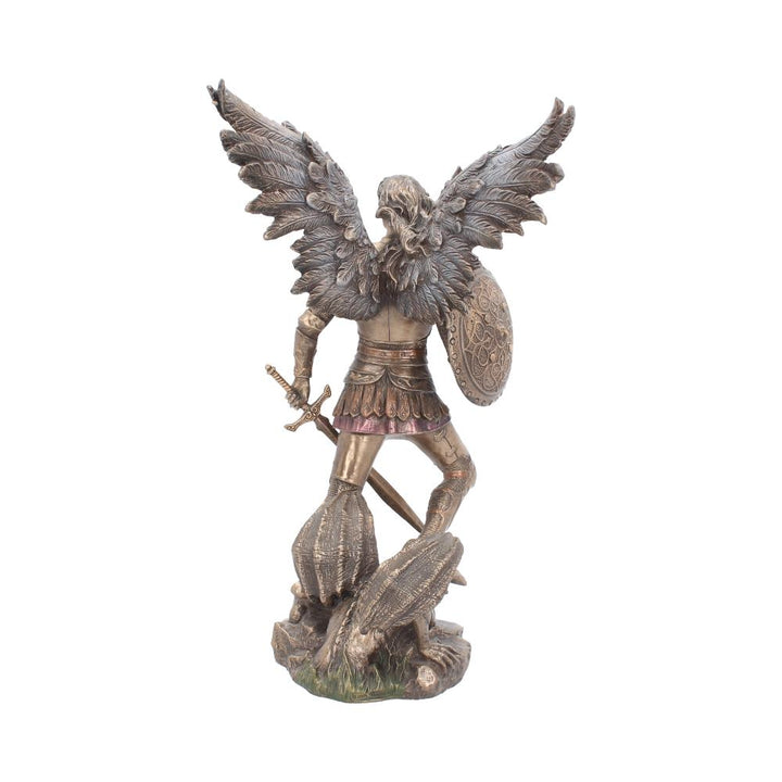 Bronzed Archangel Michael Religious Figurine 33cm 4