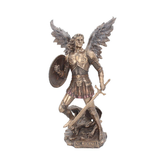 Bronzed Archangel Michael Religious Figurine 33cm 1