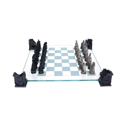 Raised Fantasy Vampire Werewolf Chess Set With Corner Towers 43cm 3