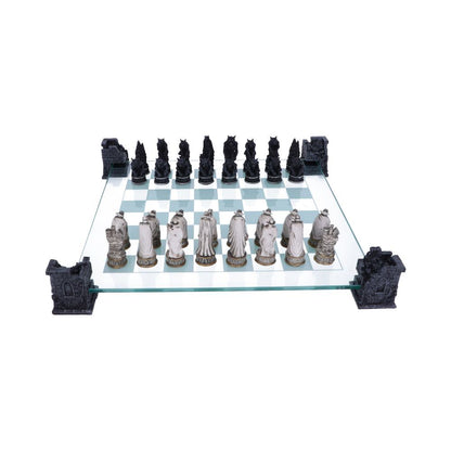 Raised Fantasy Vampire Werewolf Chess Set With Corner Towers 43cm 4