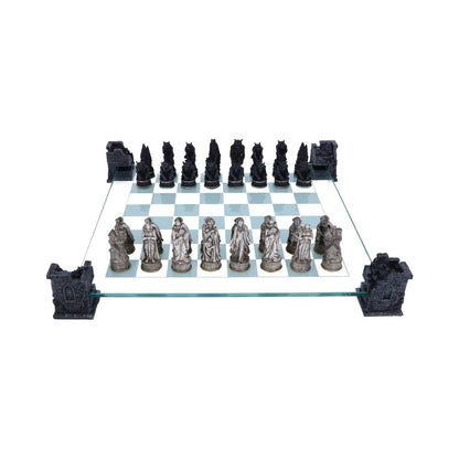 Raised Fantasy Vampire Werewolf Chess Set With Corner Towers 43cm 1