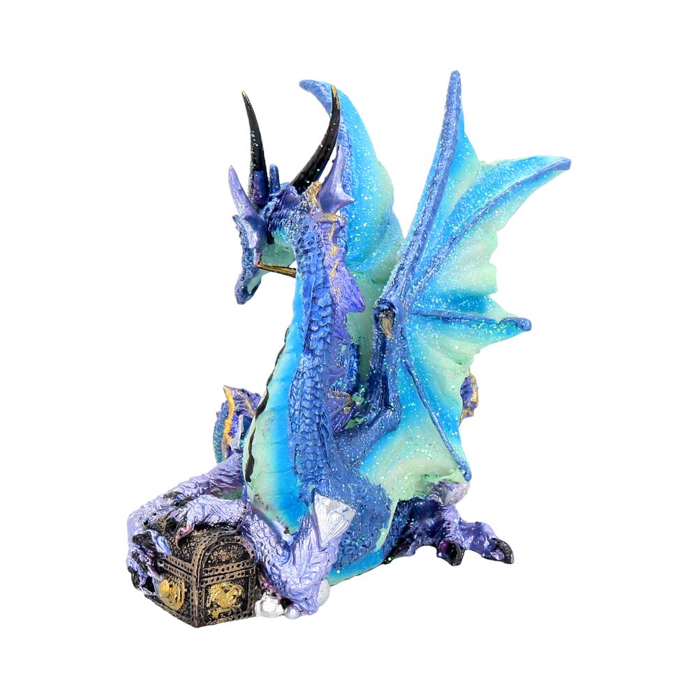 Piasa Sky Blue and Violet Small Fantasy Dragon Figurine 12cm 3
