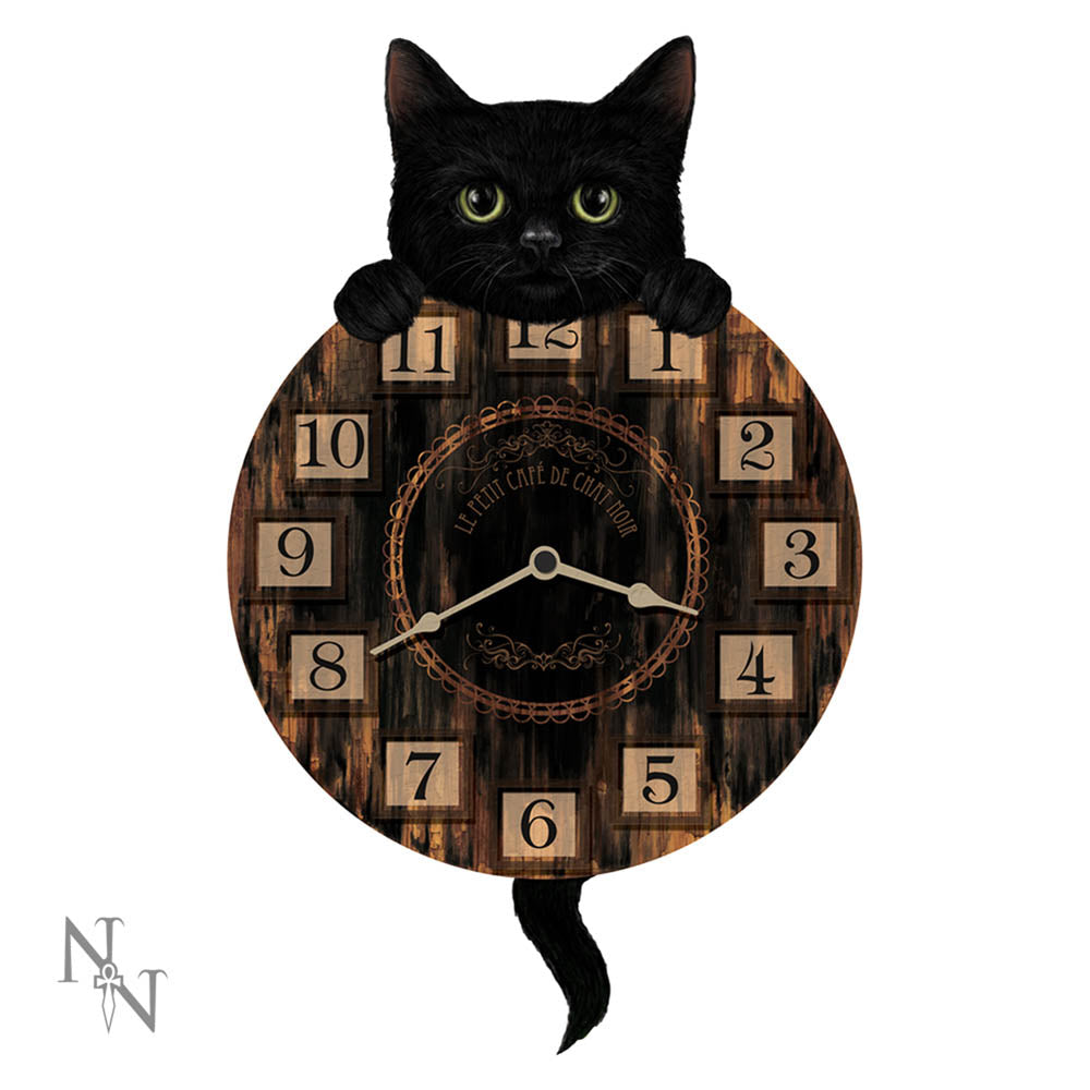 Kitten Tickin Cat Pendulum Clock Tickin 32cm 1