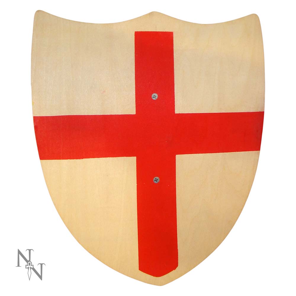 St George Wooden Toy Prop Shield 35cm 1