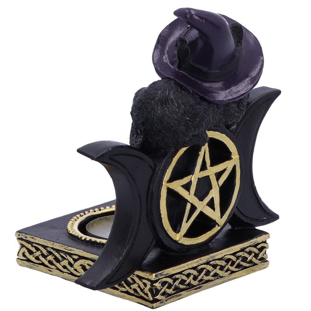 Black Magic Cat Tea Light Holder 11.2cm 2