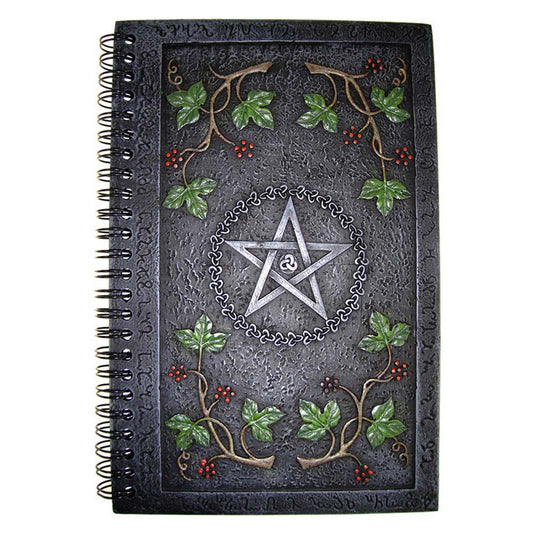 Wiccan Book of Shadows Journal With A Pentagram Resin Cover 24cm 1
