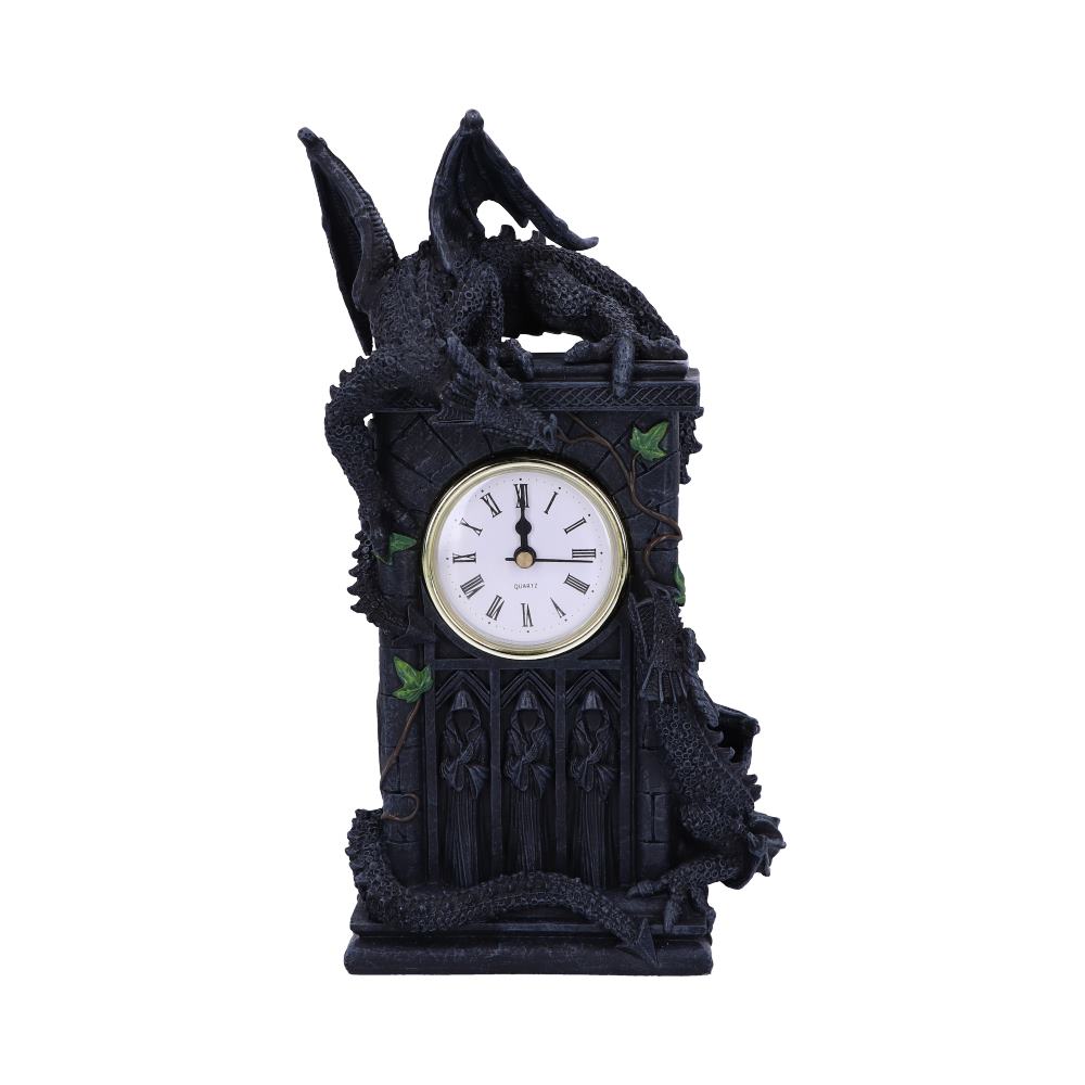Duelling Dragons Clock Dragon Ivy Mantel 26cm 2
