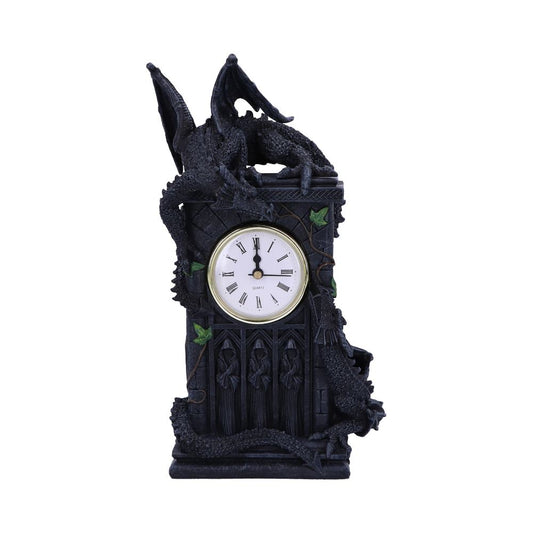 Duelling Dragons Clock Dragon Ivy Mantel 26cm 2