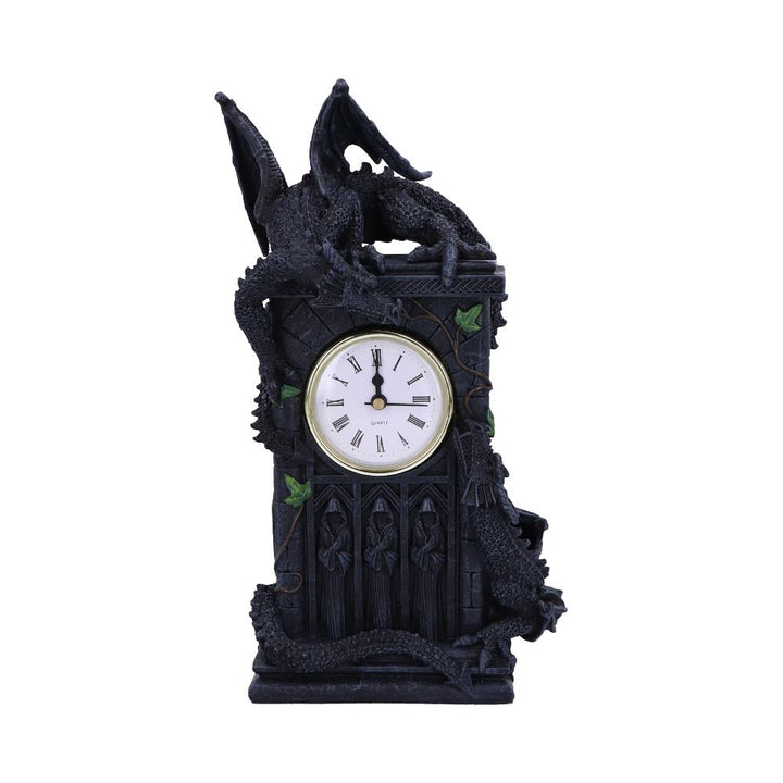 Duelling Dragons Clock Dragon Ivy Mantel 26cm 2