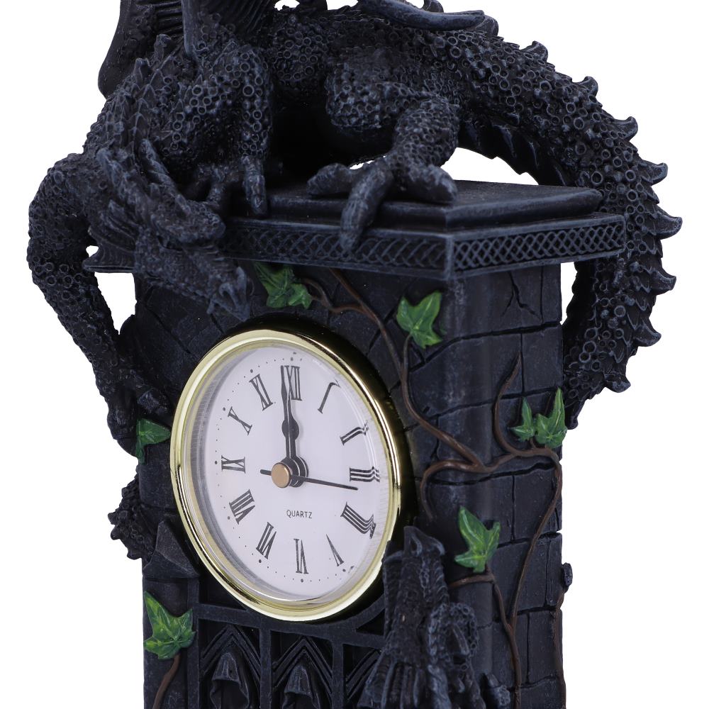 Duelling Dragons Clock Dragon Ivy Mantel 26cm 5