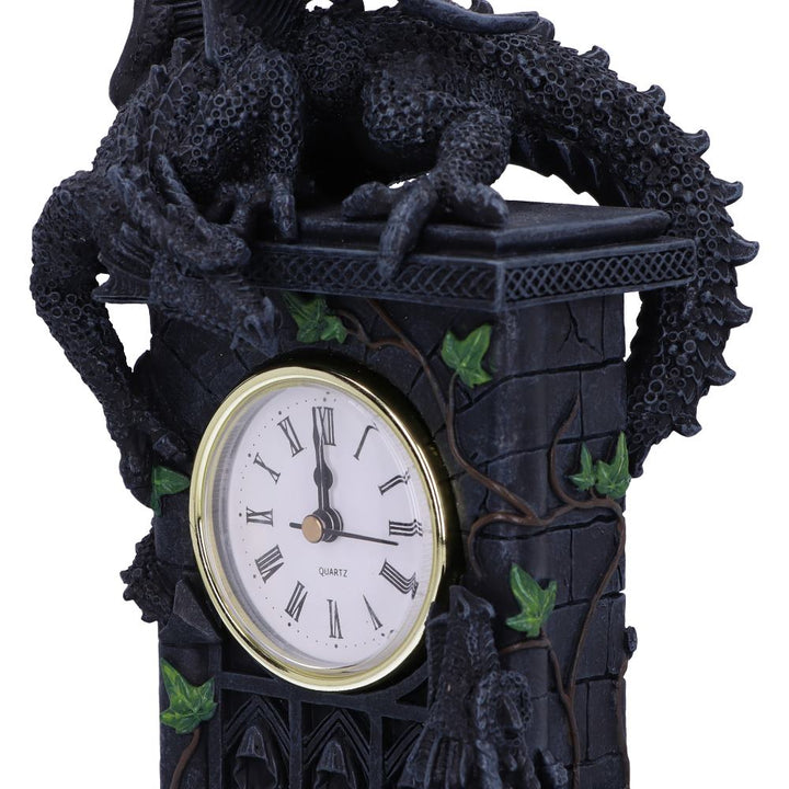 Duelling Dragons Clock Dragon Ivy Mantel 26cm 5