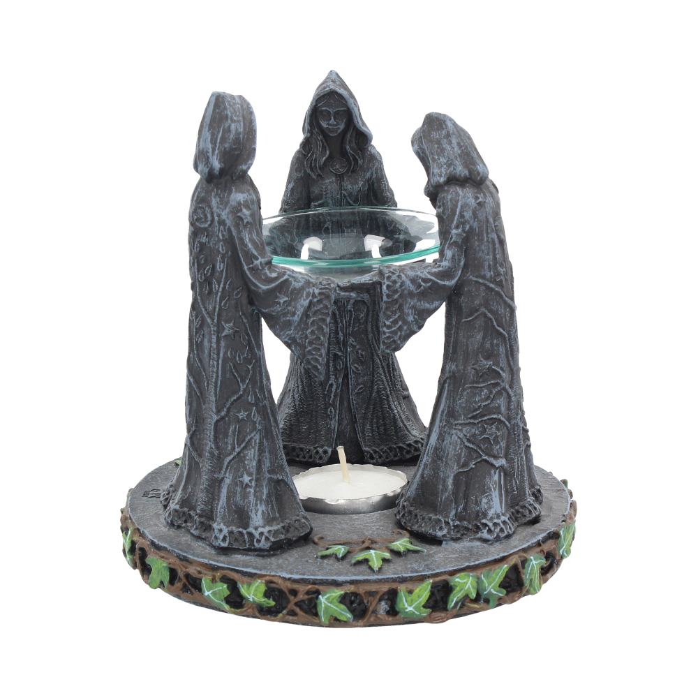 Pagan Magik Circle Triple Moon Oil Burner 16cm 3