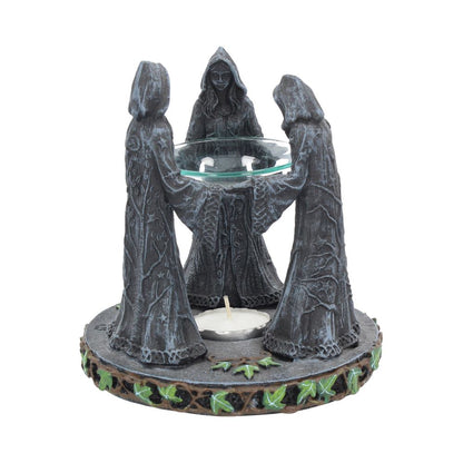 Pagan Magik Circle Triple Moon Oil Burner 16cm 3