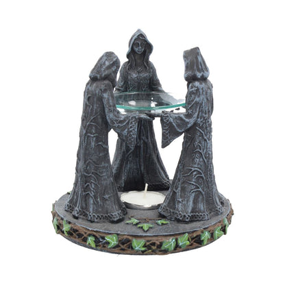 Pagan Magik Circle Triple Moon Oil Burner 16cm 5