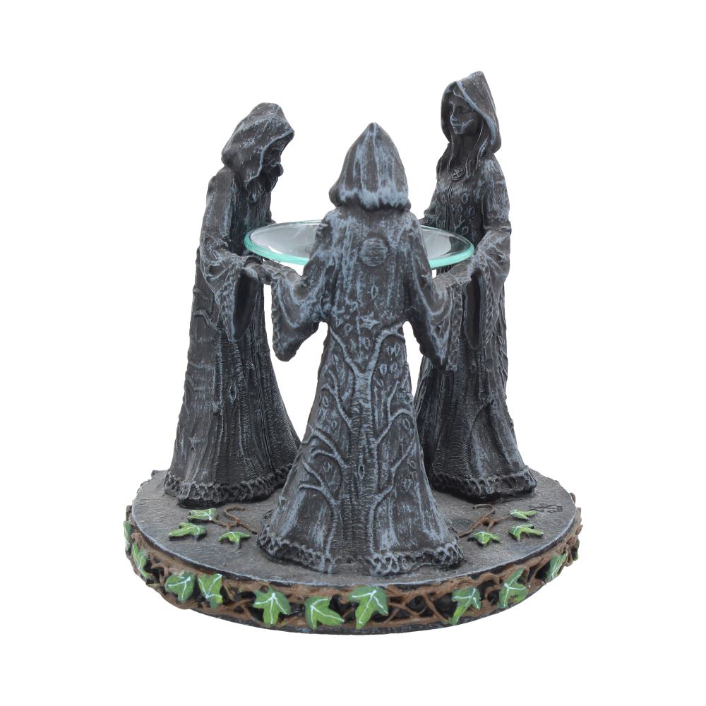 Pagan Magik Circle Triple Moon Oil Burner 16cm 6