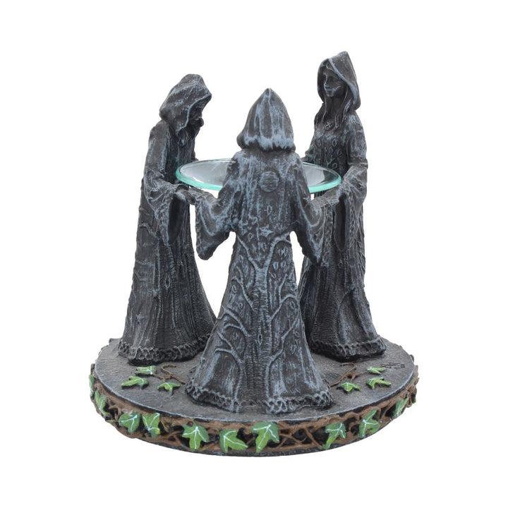 Pagan Magik Circle Triple Moon Oil Burner 16cm 6