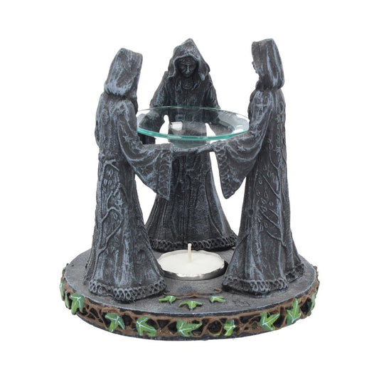 Pagan Magik Circle Triple Moon Oil Burner 16cm 1