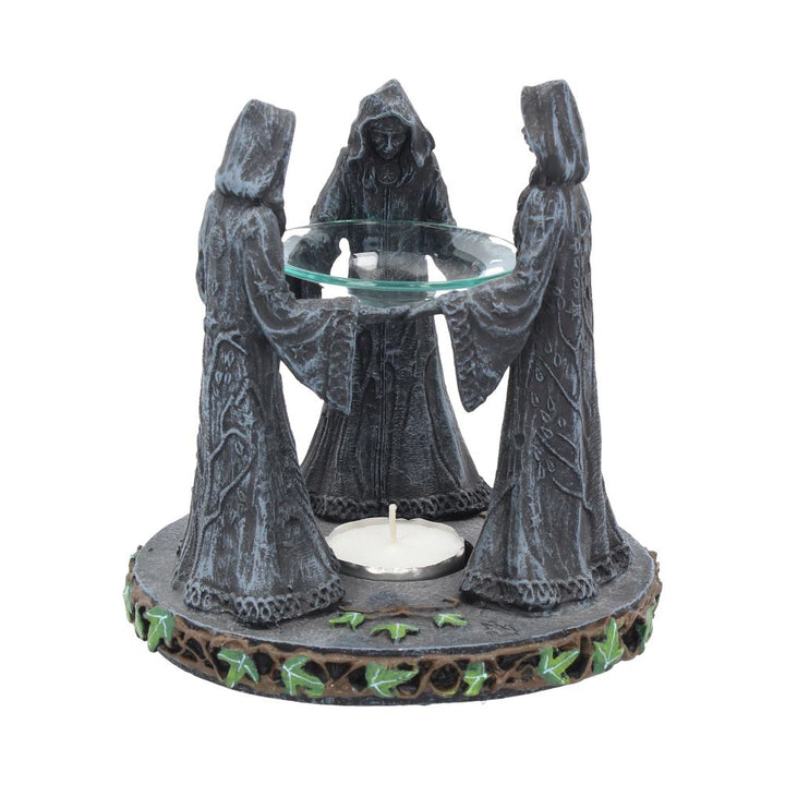 Pagan Magik Circle Triple Moon Oil Burner 16cm 1