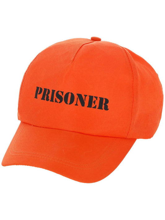 Orange Prisoner Cap Adult Convict Hat 2