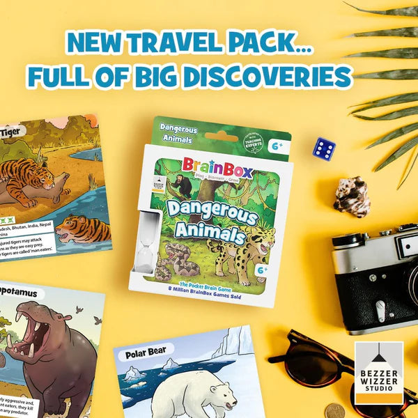 Brainbox Pocket Dangerous Animals Card Game
