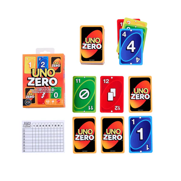 UNO Zero Card Game by Mattel