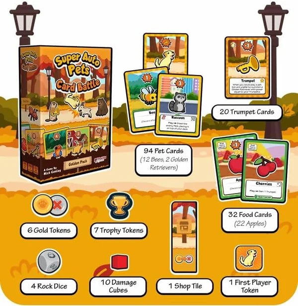 Super Auto Pets Card Battle The Golden Pack Card Game