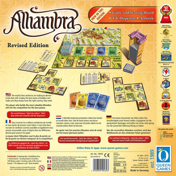 Alhambra Revised Edition Board Game Queen Games