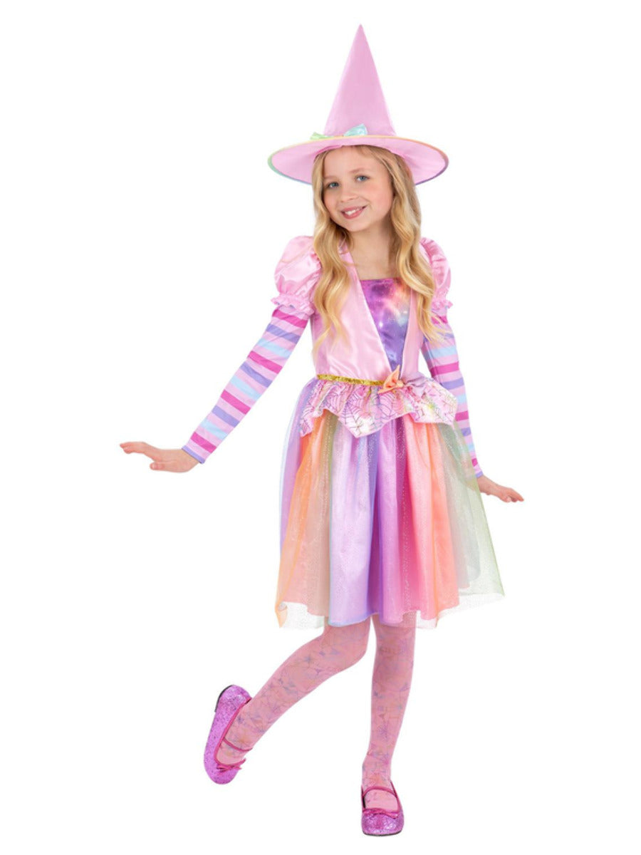 Pastel Rainbow Witch Costume Dress for Girls 2