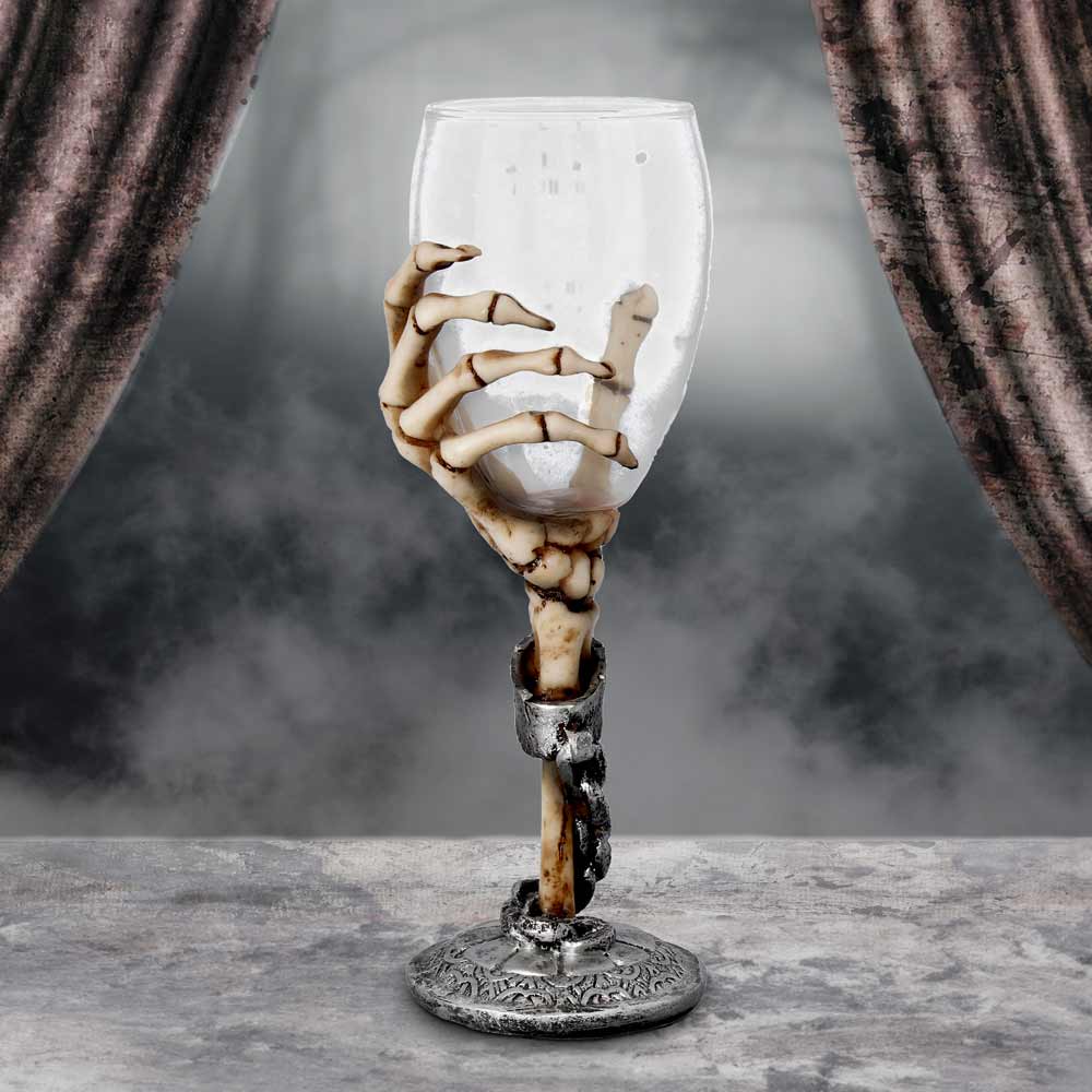 Claw Skeleton Hand Wine Glass Goblet 21cm 7