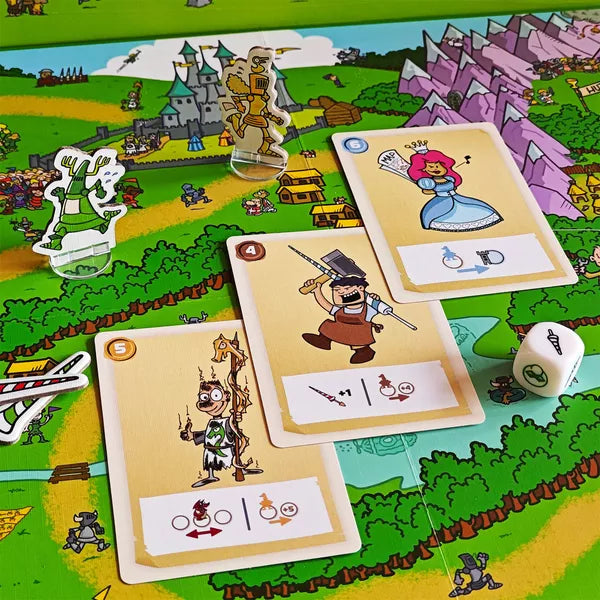 Grail Cup Board Game Race to The Castle Outwit Rivals Control a Mighty Dragon
