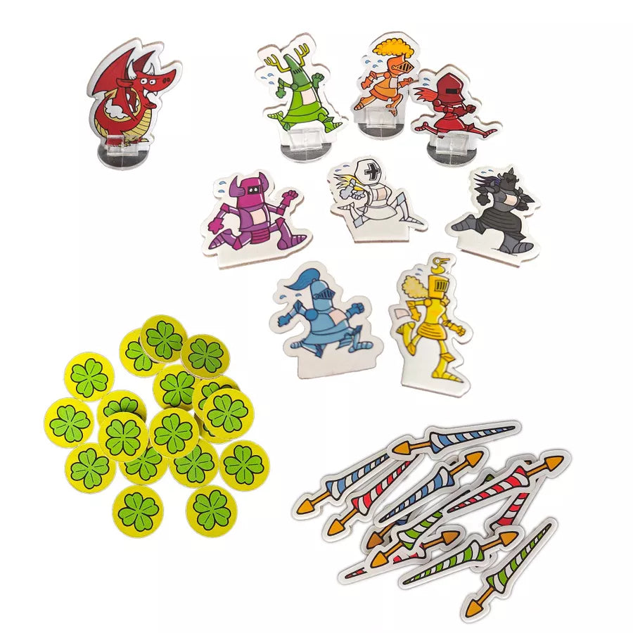 Grail Cup Board Game Race to The Castle Outwit Rivals Control a Mighty Dragon