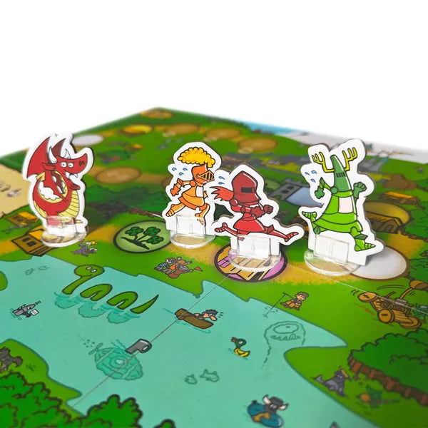 Grail Cup Board Game Race to The Castle Outwit Rivals Control a Mighty Dragon