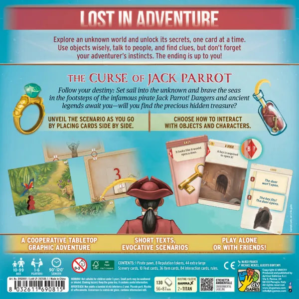 The Curse of Jack Parrot Lost in Adventure Board Game by daVinci Editrice