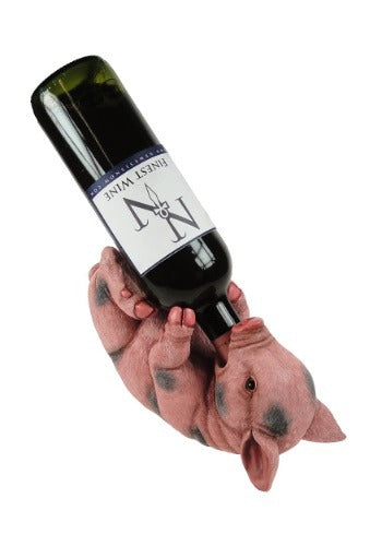 Pink Pig Piglet Guzzler Wine Bottle Holder Guzzlers 25cm