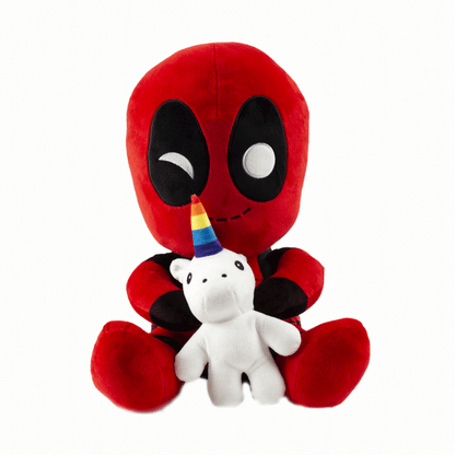 Marvel Deadpool Riding A Unicorn Hugme Vibrating 16 Inch Plush 2