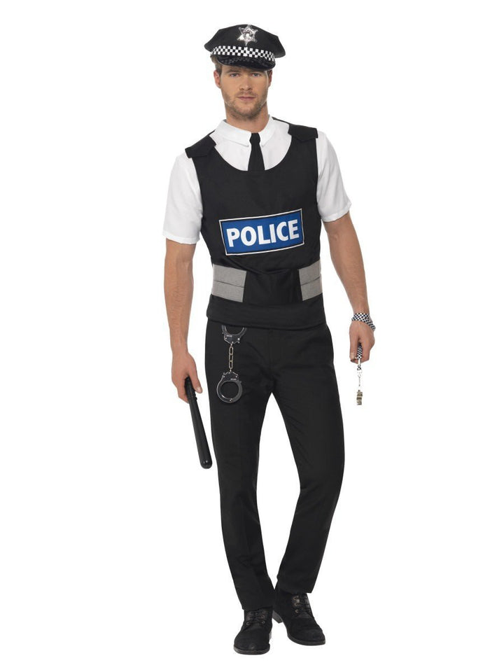 Policeman Costume Instant Kit Adult Black