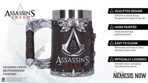 Assassins Creed Brown Hidden Blade Game Tankard the Brotherhood 15.5cm 11