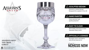 Assassins Creed White Game Goblet 20.5cm Officially Licensed Drinking Mug 10