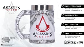 Assassins Creed White Game Tankard 15.5cm Officially Licensed Drinking Mug