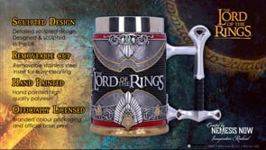 Lord of the Rings Aragorn Tankard 15.5cm Officially Licensed LOTR Drinking Mug 11