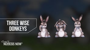 Three Wise Donkeys Figurines 11cm 13