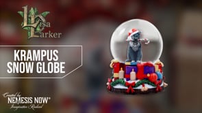 Krampuss Cat Snow Globe 13.5cm by Lisa Parker Resin Xmas Decoration 9