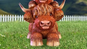 Highland Cow Totem Figurine 17.5cm 10
