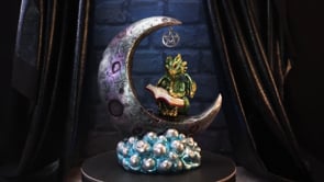 Moonbound Scholar LED Dragon Figurine 21cm 9