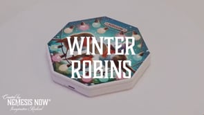 Winter Robins Foldable Lamp 21cm 9
