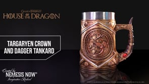 House of the Dragon Targaryen Crown and Dagger Tankard 16cm Drinking Mug 11